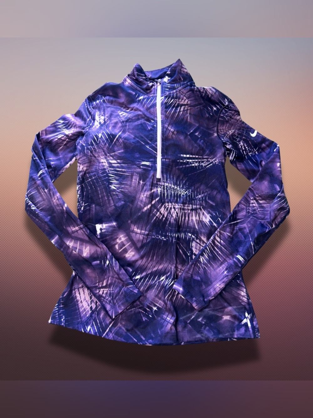 Nike Pro Dri-FIT Geometric Print Long-sleeve Half-zip Women’s Size Small